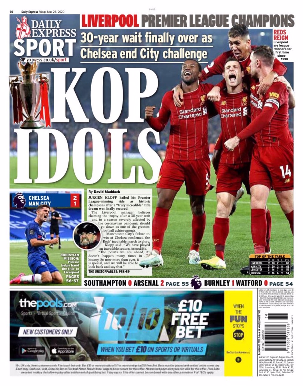 Daily Express Backpage (26.06.2020)